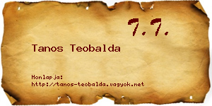 Tanos Teobalda névjegykártya